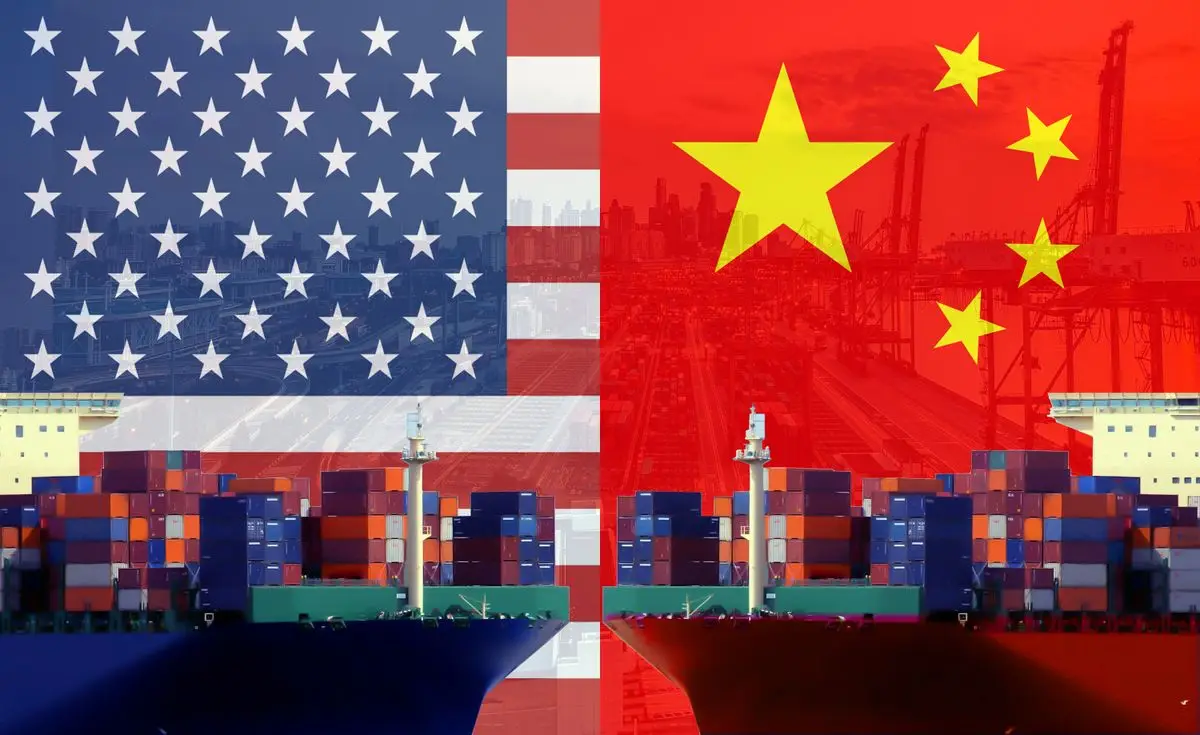 US-China trade agricultural impact visualization showing global commodity flow shifts between United States and China with digital trading infrastructure connecting soybeans corn and other agri markets