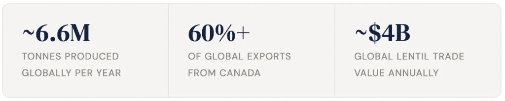Red Lentils in Global Trade: Canada's Dominance and South Asia's Demand Story