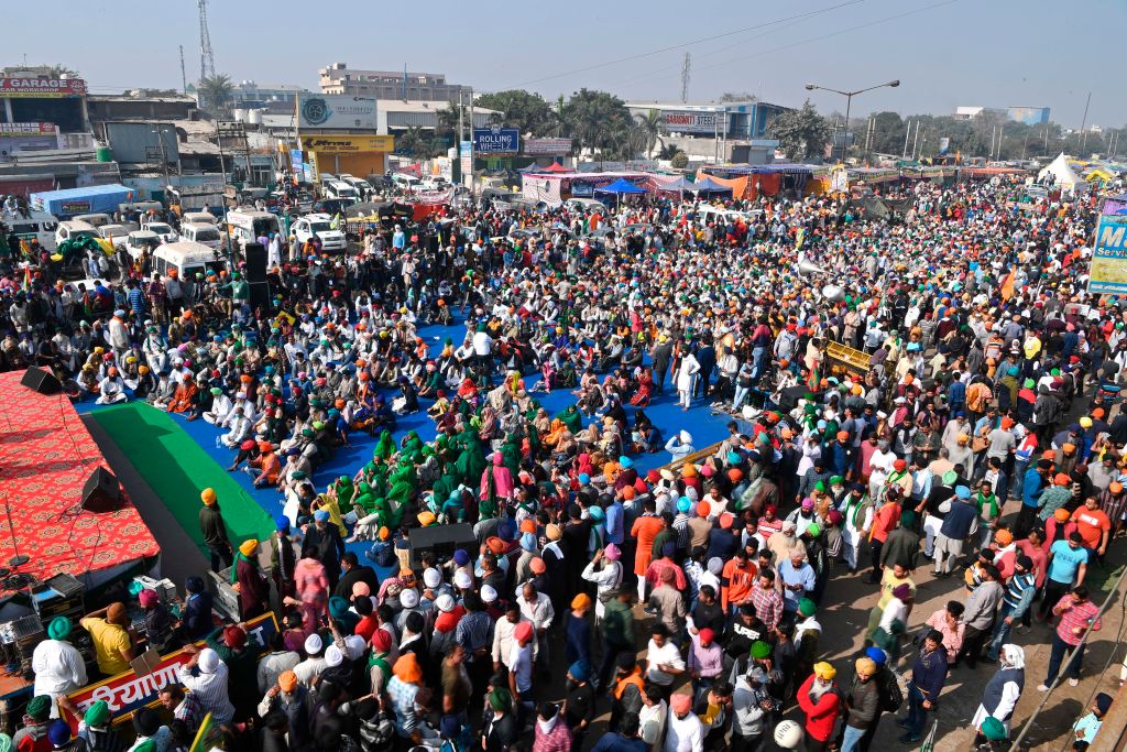 Farmer protests and tractor convoys highlighting agrarian distress across global markets